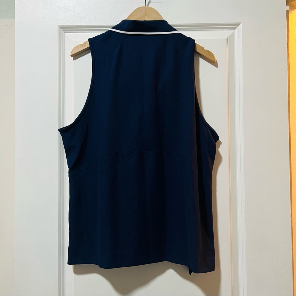 Athleta Women’s Everyday Polo Tank Top Navy Blue Golf Tennis Sport Size XL - Picture 4 of 8